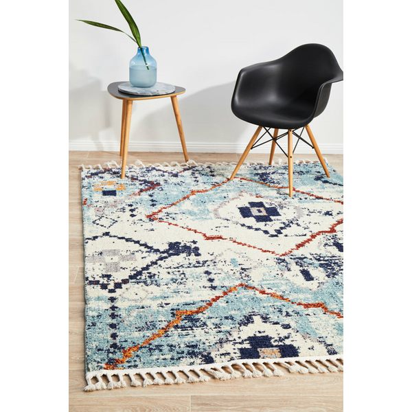 Rug Culture Marrakesh Small Blue Multi-coloured Rug 180X120CM - MKS-444 ...