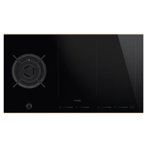 Smeg 90cm Dolce Stil Novo Aesthetic Natural Gas with Induction Cooktop PM6912WLDRAU