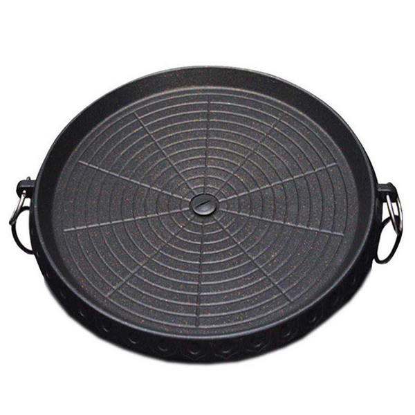 SOGA Barbecue Non-stick Grill Pan STONEBBQPLATEROUND
