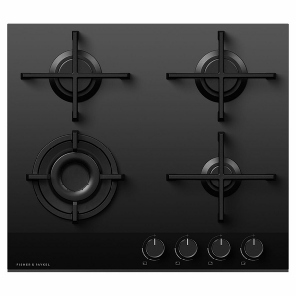 Fisher & Paykel Series 9 60cm LPG Gas Cooktop Black Glass CG604DLPGB4