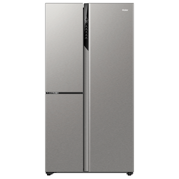 Haier 574L S+ Three Door Side by Side Fridge Satina Silver HRF575XS