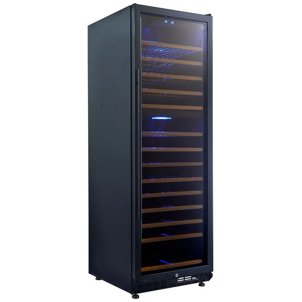 Smart 440L Dual Zone 166 Bottle Freestanding Wine Fridge Black SMAWC168DN
