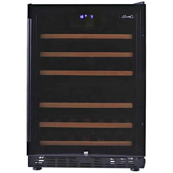 Smart 154L Dual Zone 46 Bottle Under Counter Wine Fridge Black SMAWC54DN
