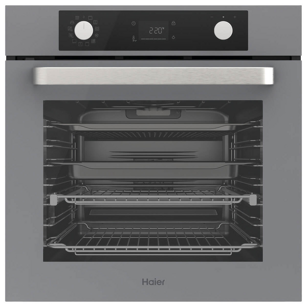 Haier 60cm Grey 500 Series Pyrolytic Oven with Air Fry HWO60S12EPG5