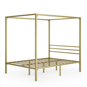 Zinus Patricia Queen Metal Canopy Bed Frame Gold AU-CPBFG-Q