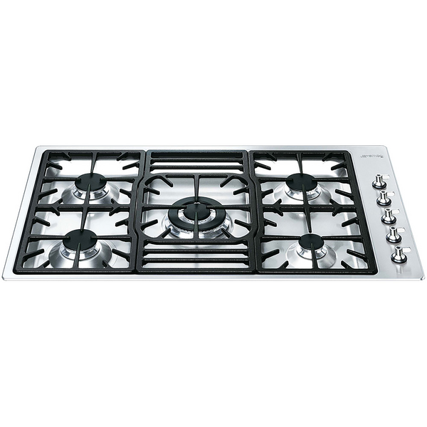 Smeg 90cm Classic Aesthetic Stainless Steel Gas Cooktop PGA95-4