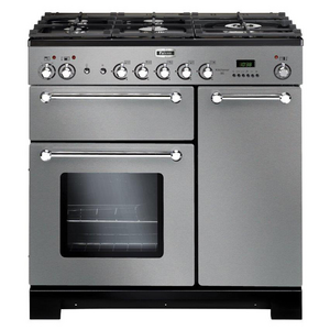 Falcon 90cm Kitchener Freestanding Dual Fuel Oven/Stove Stainless Steel and Chrome KCH90DFFSS-CH
