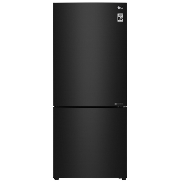 LG 420L Bottom Mount Fridge Black Steel GB-455BTL