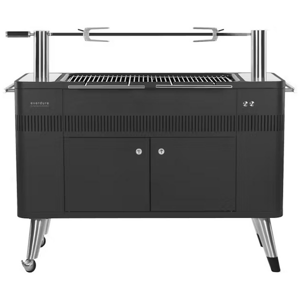 Everdure By Heston Blumenthal EVERDURE HUB Charcoal BBQ with Rotisserie Black HBCE2BB