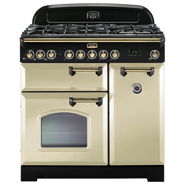 Falcon 90cm Classic Deluxe Cream Dual Fuel Freestanding Oven CDL90DFCR-BR