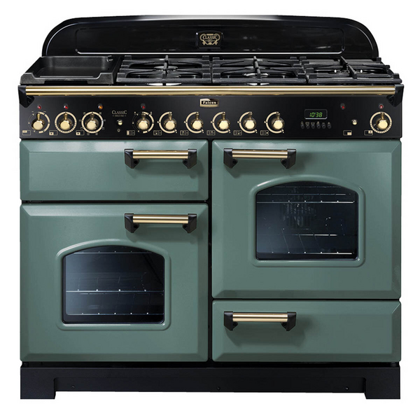 Falcon 110cm Classic Deluxe Mineral Green Dual Fuel Freestanding Oven CDL110DFMGBR