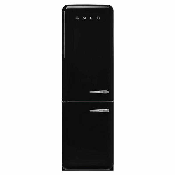 Smeg FAB 50's Style 331L Bottom Mount Refrigerator Black FAB32LBL5AU