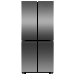 Fisher & Paykel Series 7 498L Quad Door Refrigerator Black Stainless Steel RF500QNB1