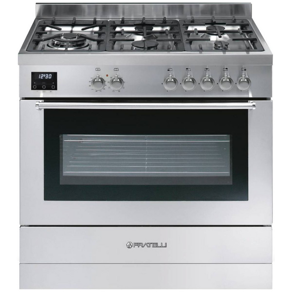 Fratelli 90cm Milano Dual Fuel Freestanding Oven/Stove Stainless Steel MI29650FEMIX