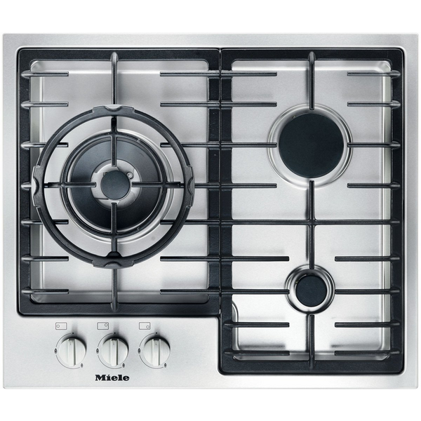 Miele 60cm 3 Burner Natural Gas Cooktop Stainless Steel KM2312G
