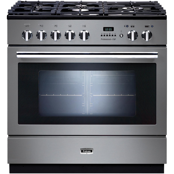 Falcon 90cm Professional FXP Freestanding Dual Fuel Pyrolytic Oven/Stove Stainless Steel and Chrome PROP90FXPDFSSCH