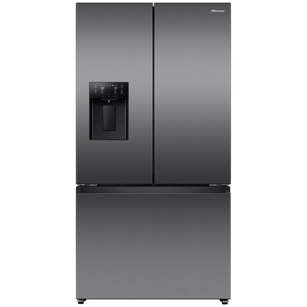 Hisense 634L French Door Fridge with Plumbed Water Dark Stainless Steel HRFD634BW