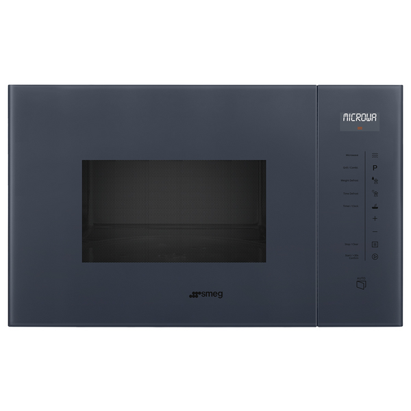 Smeg Linea 25L Built-In Microwave with Grill Neptune Grey FMIA125G
