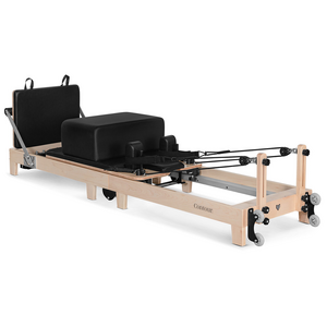 Lifespan Fitness Contour 2 Folding Wood Pilates Reformer Set Black LFRF-CONTFLD2
