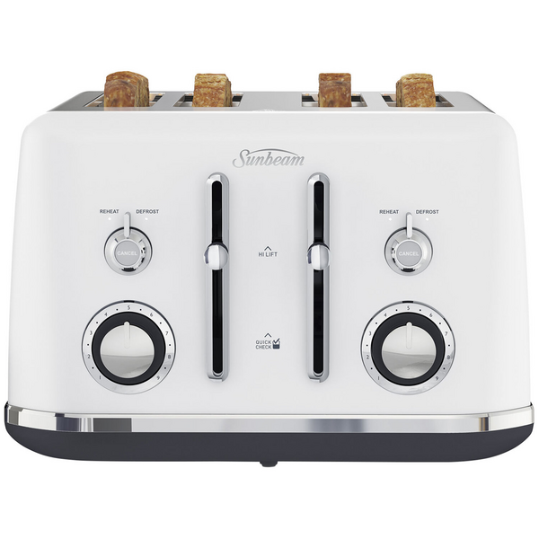 Sunbeam Alinea Select 4 Slice Toaster White TA2740W