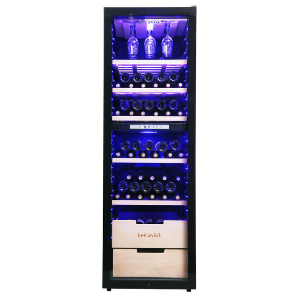LeCavist Cuvee Rothschild 226 Bottle Dual Zone Wine Fridge LCS230VN2Z1D