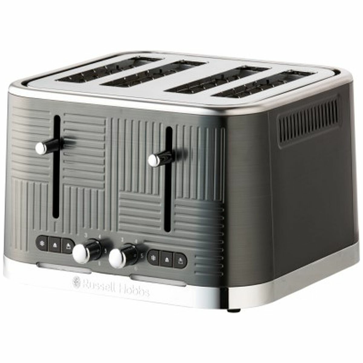 Russell Hobbs Russells Hobbs Geo Steel Slice Toaster Black Stainless  Steel RHT404BLK