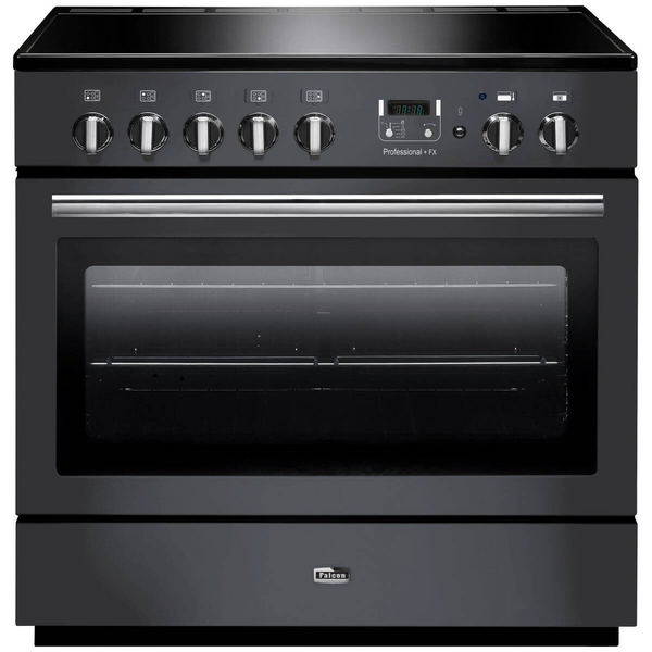 Falcon 90cm Professional FX Induction Freestanding Oven/Stove Slate and Chrome PROP90FXEISL-CH