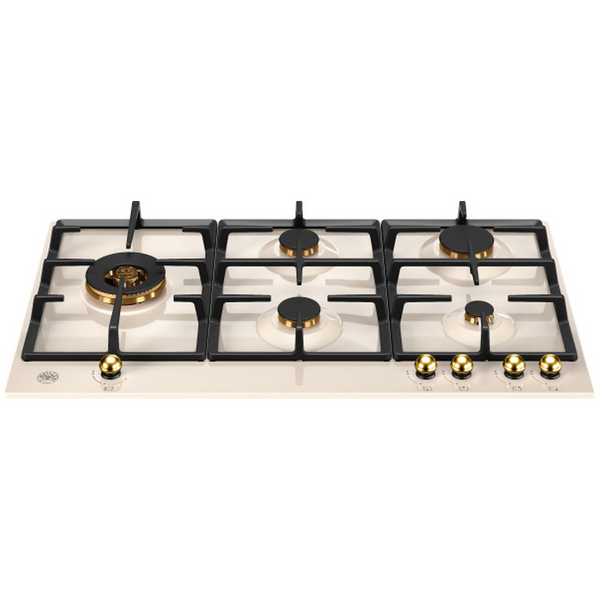 Bertazzoni 90cm Heritage Series Natural Gas Cooktop with Lateral Dual Wok P905LHERAG