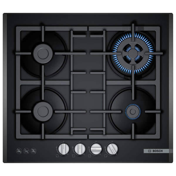 Bosch 60cm Series 4 Gas Cooktop Black Tempered Glass PNH6B6B91A