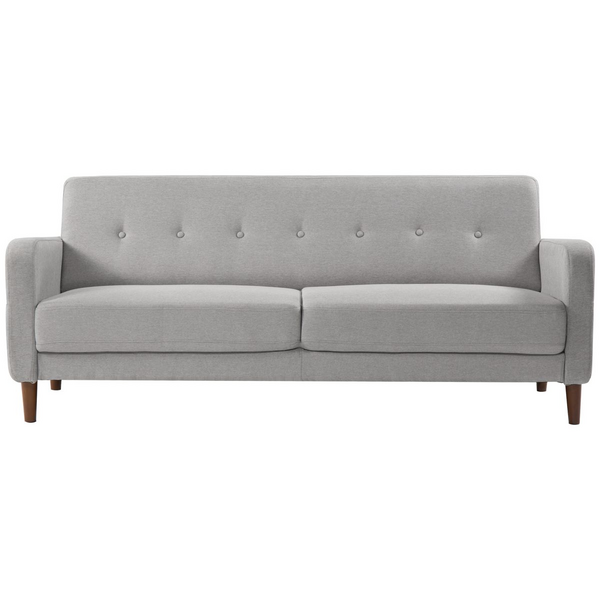 Zinus Adair Modern 3 Seater Sofa with Armrest Pockets Light Grey AU-AD-LG-3P