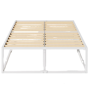 Zinus Queen 45cm Joseph Bed Frame Metal Bed Platform Base White AU-MBBFW-18Q
