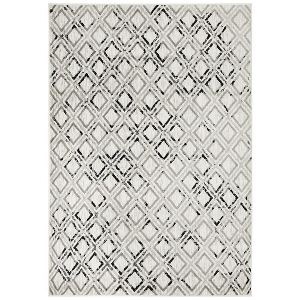Rug Culture Metro Extra Large Black White Rug 330X240CM - MET-607-BLWH ...