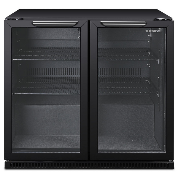 Husky 203L Double Door Home Bar Fridge Black C2HHMBBKAU