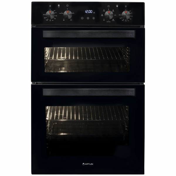 Artusi 60cm Black Electric Built-In Double Oven CAO888B