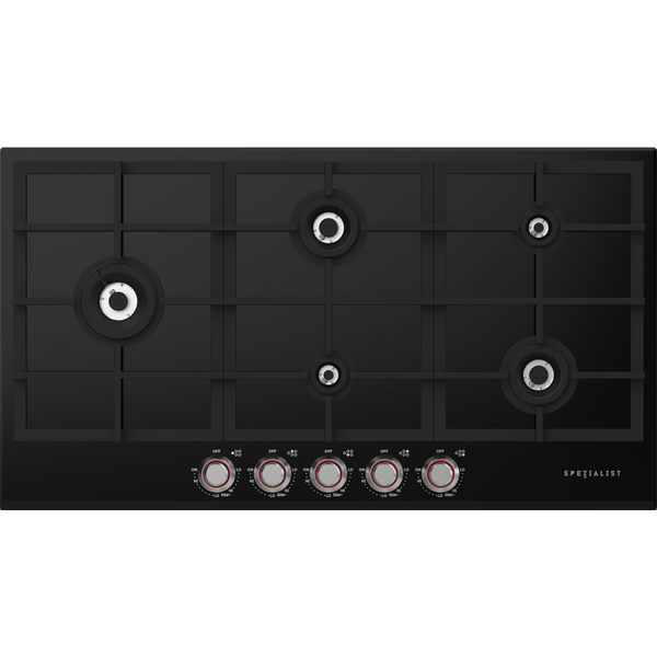 Spezialist 94cm Vitro Ceramic 5 Burner Natural Gas Cooktop S30945VCNG