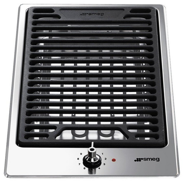 Smeg 30cm Classic Aesthetic Stone Grill Electric Cooktop PGF30B