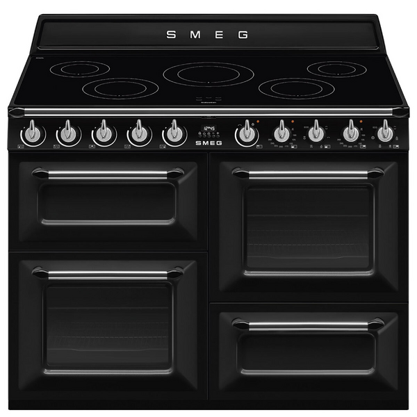 Smeg 110cm Victoria Freestanding Cooker with Induction Hob Black TR4110IBL2