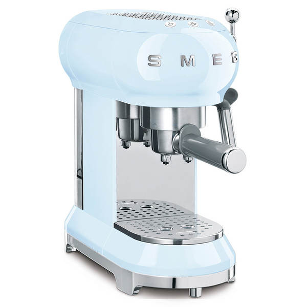 Smeg Pastel Blue 50s Retro Style Espresso Coffee Machine ECF01PBAU