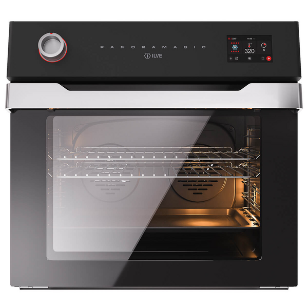 ILVE 76cm Panoramagic Series Built-in Oven Matte Black OV30PMT3MK