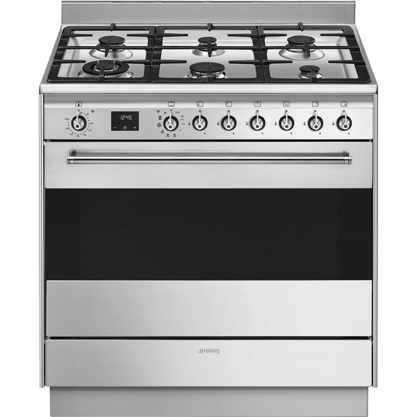 Smeg 90cm Dual Fuel Freestanding Oven Stainless Steel FSP9610X1
