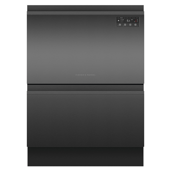 Fisher & Paykel Series 7 Contemporary Double DishDrawer Dishwasher Black DD60D2NB9