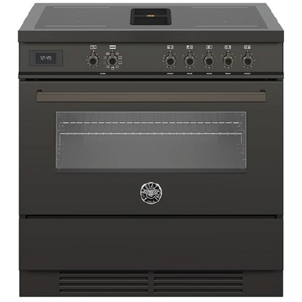 Bertazzoni 90cm Professional Airtec Dark Grey Induction Freestanding Oven with Integrated Downdraft PROCH94I1ECAT