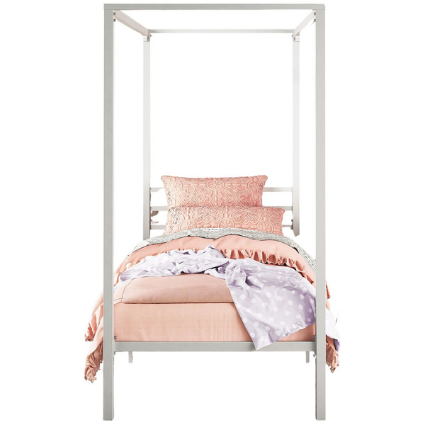 Zinus Patricia King Single Metal Canopy Bed Frame AU-FBMCW1ZC-14B