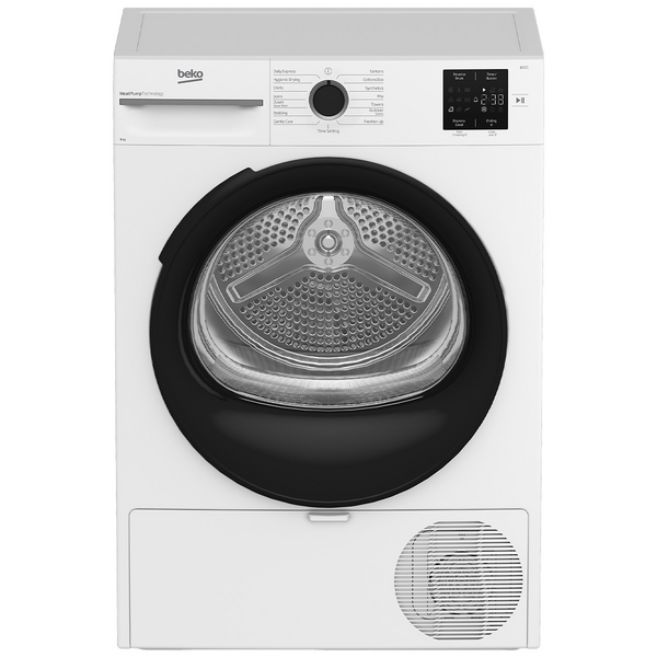 Beko 8kg Sensor Controlled Heat Pump Tumble Dryer BDPB8010W