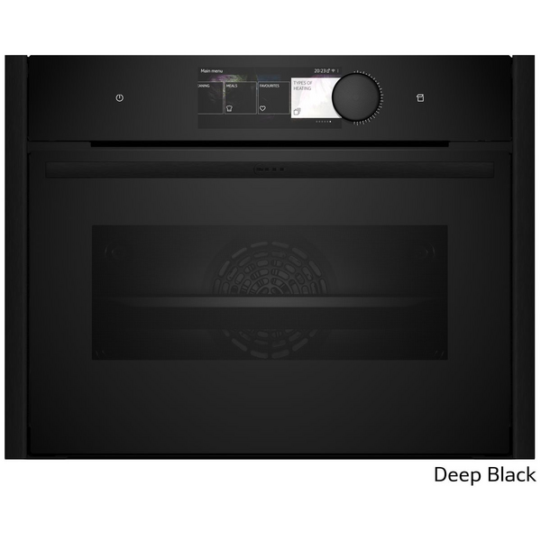 NEFF Flex Design 45cm Compact Oven with FullSteam Deep Black C29FY5CY0-DB