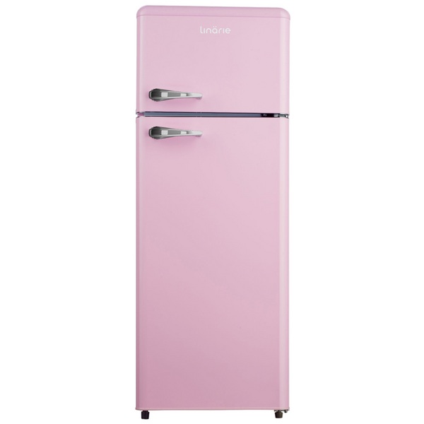 Linarie Valloire 209L Pink Retro Top Mount Fridge - Manual Defrost LK200DDPINK