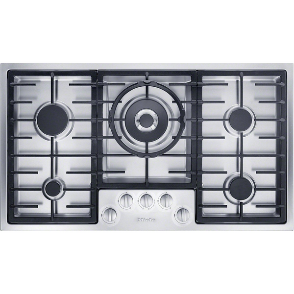 Miele 90cm 5 Burner Natural Gas Cooktop with Dual Wok Burner Stainless Steel KM2354G