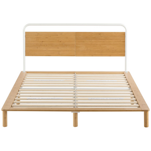 Zinus Arden Bamboo Queen Bed Frame with Pipe Headboard AU-FPWNH9ZC-08Q