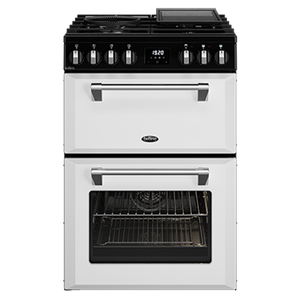 Belling 60cm Mini Richmond White Dual Fuel Freestanding Oven BMR60DODFW