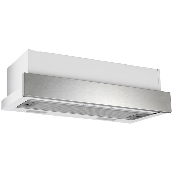 Omega 60cm Slide-Out Rangehood White with Stainless Steel Fascia ORT6WXA